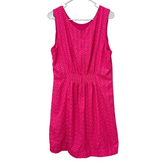 Lilly Pulitzer Clarise Embroided Eyelet Pink Isle Women's shift mini dress sz 16 - Picture 2 of 7